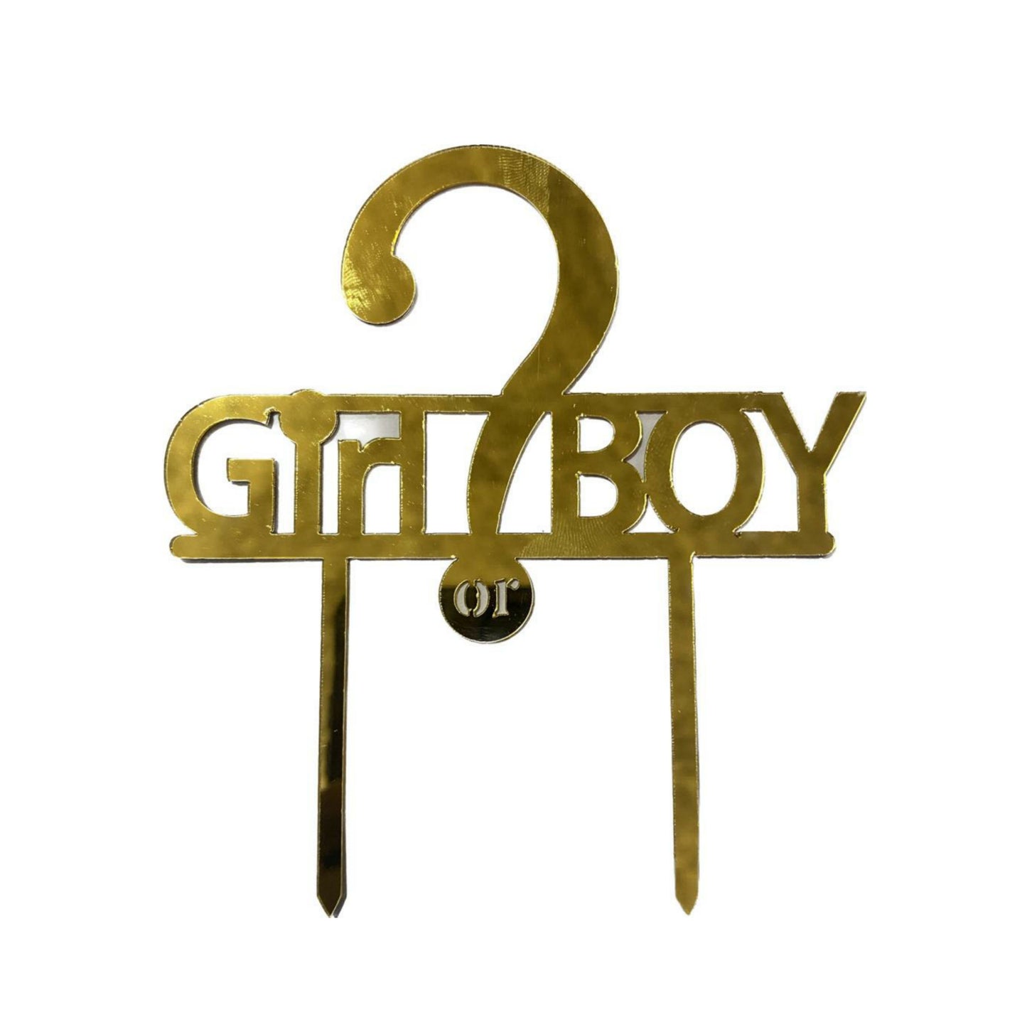 Girl Or Boy Acrylic Cake Topper