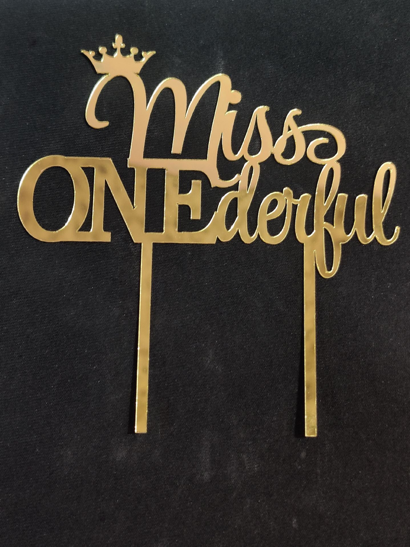 Acrylic Miss Wonderful Cake Topper