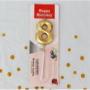 8 Number Gold Candle
Size - 4.5 inch