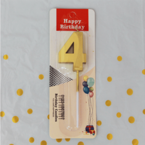 4 Number Gold Candle
Size - 4.5 inch