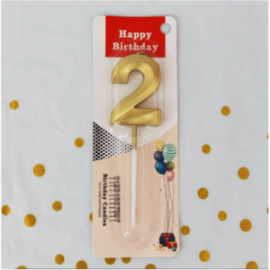 2 Number Gold Candle
Size - 4.5 inch