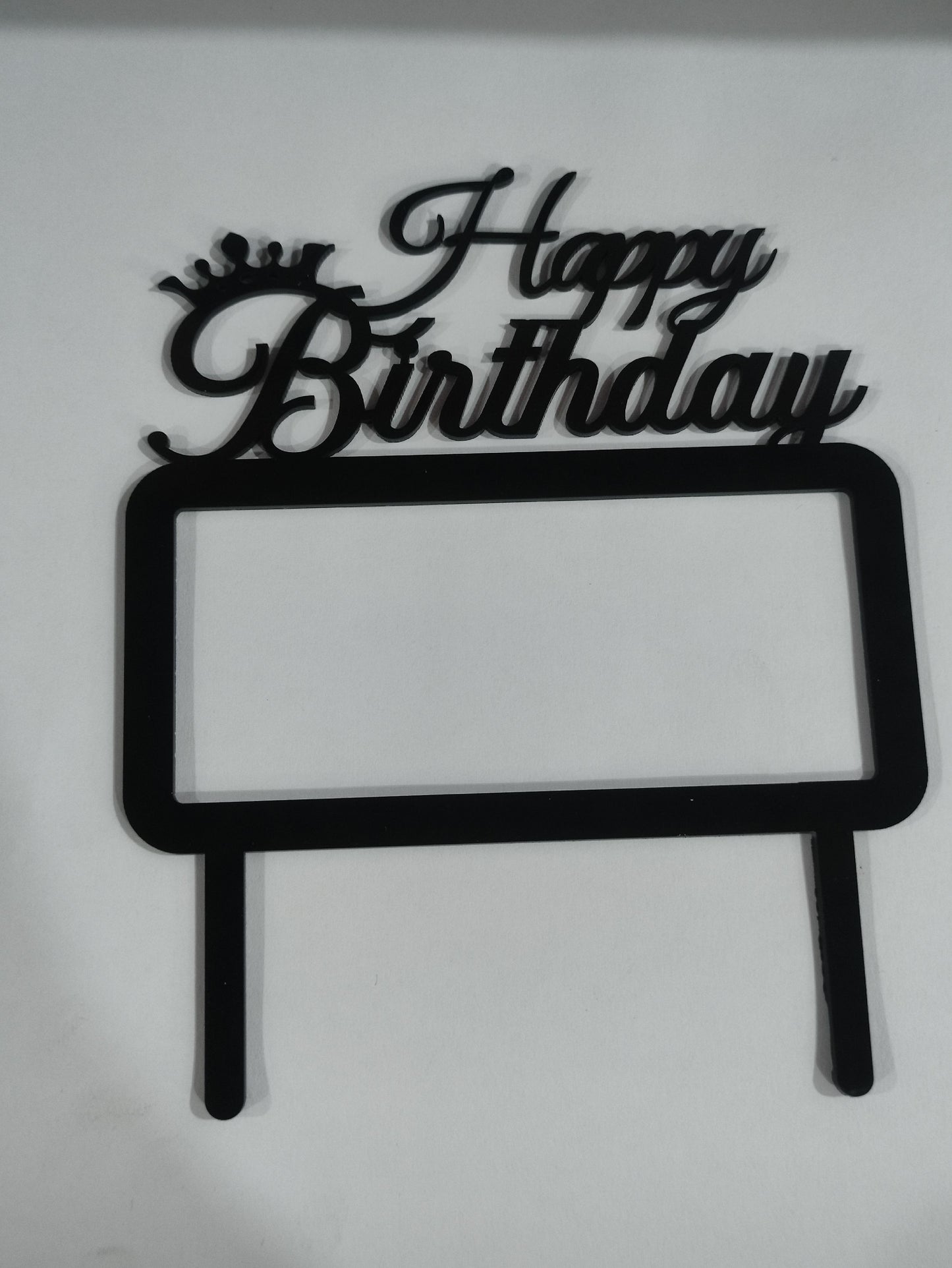 Happy Birthday Frame Acrylic Topper