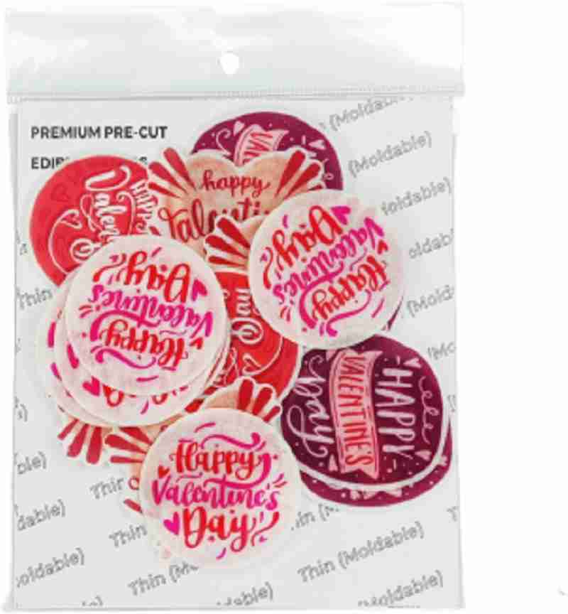 Premium Pre-Cut Edible Happy Valentine's Day