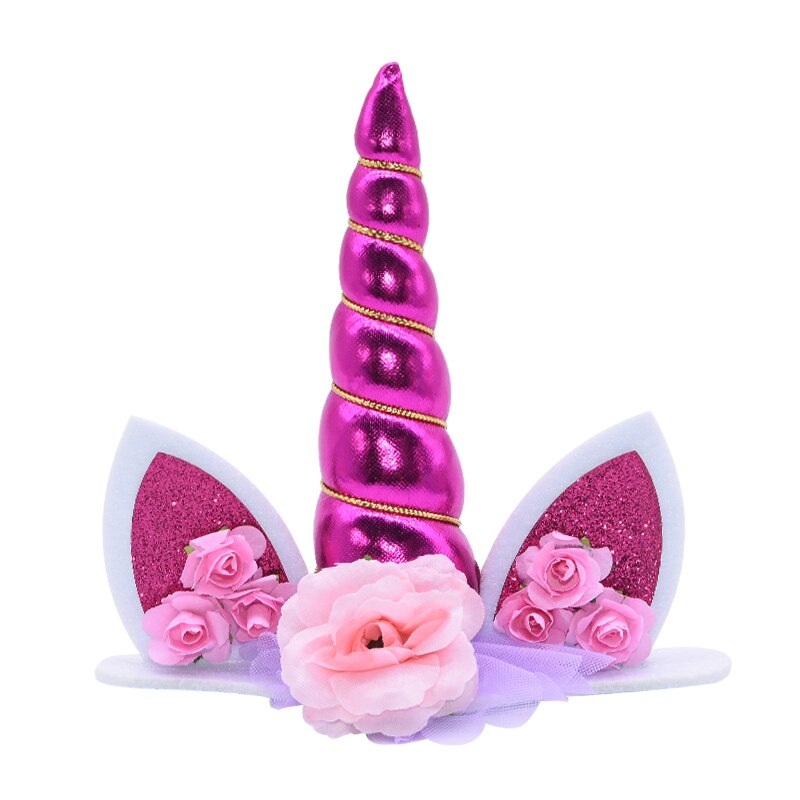 Unicorn  dark Pink Cake Topper