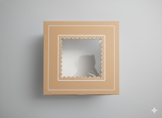 Window Cake Box Size 10x10x5 Inch (Pack of 10)