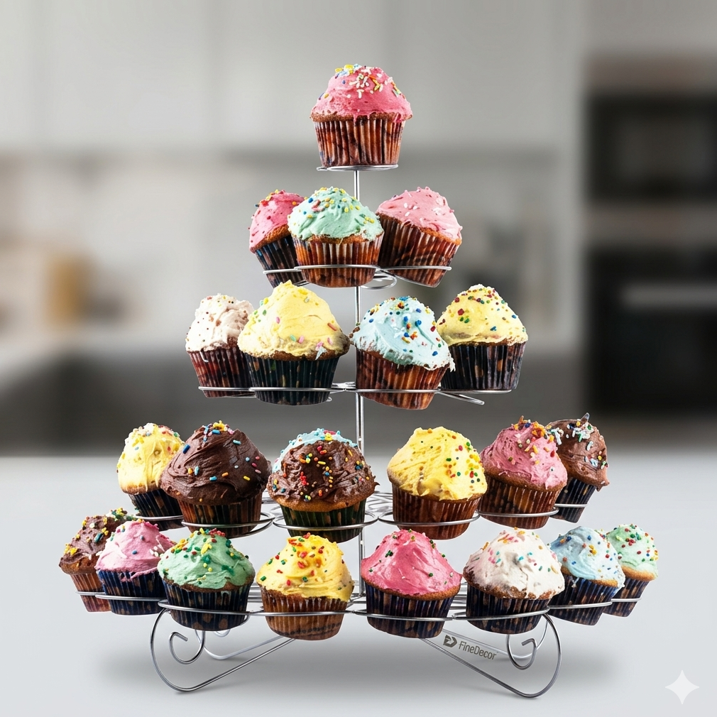 5 tier metal cupcake stand