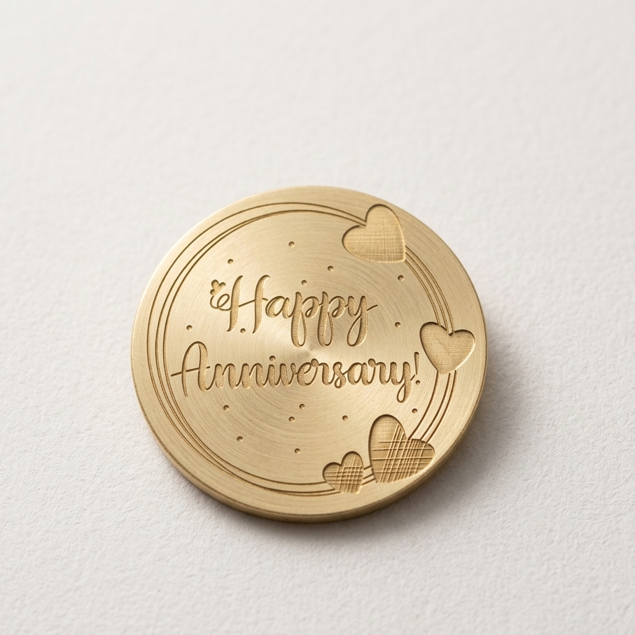 Happy anniversary  coin topper Pack of 10