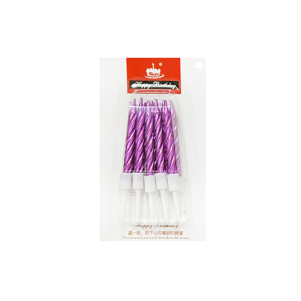 Spiral candle pack of 10