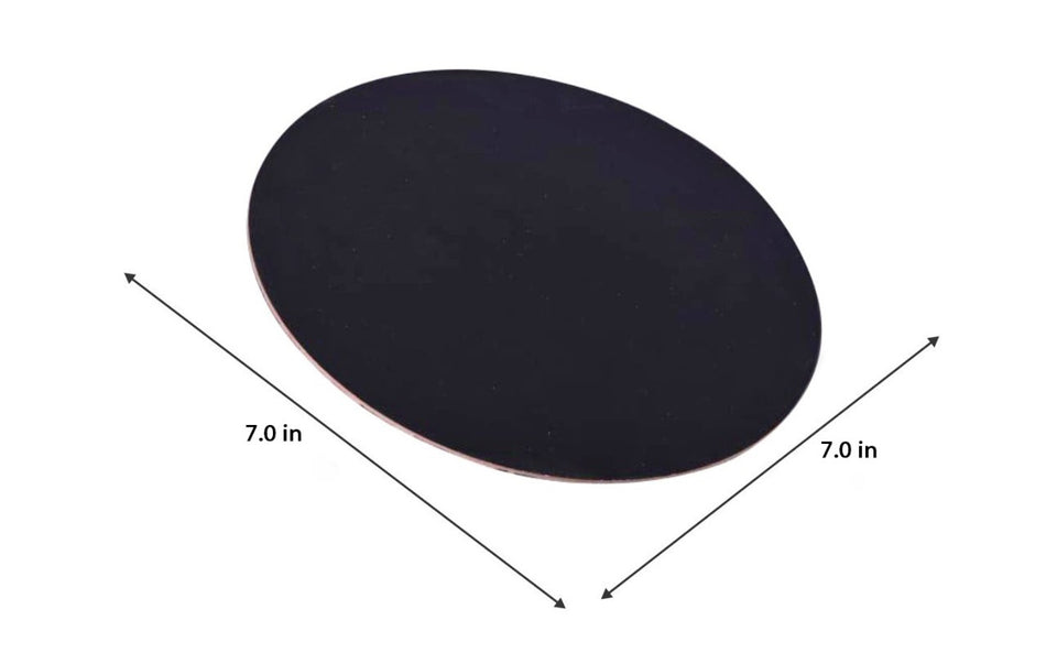 7 inch round black cake baseboard pack of 50