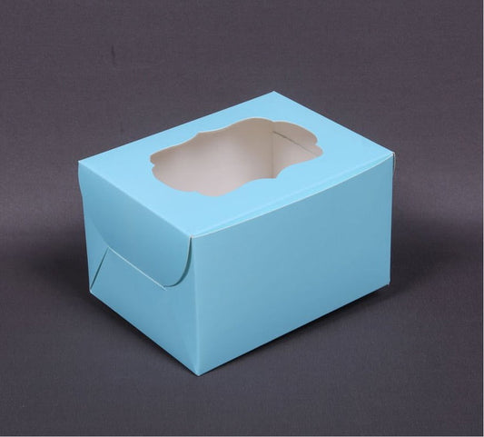 2 Pc Cupcake Box blue Colour