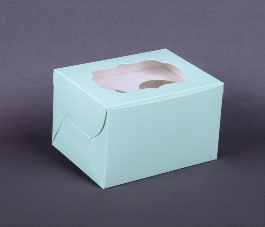 2 Pc Cupcake Box Mint Colour Pack of 10