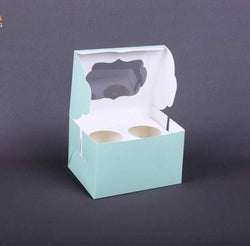 2 Pc Cupcake Box Mint Colour Pack of 10