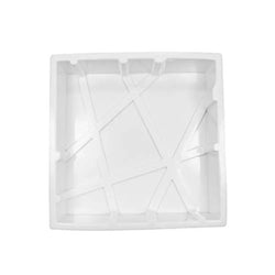 White silicon geometric squares cake mould