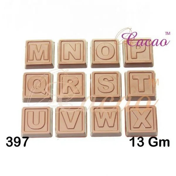 Alphabet Cacao Pvc Mould Set Of 3