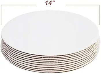 14 inch White Round Mdf Base Board Pack of 25