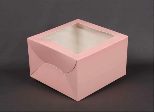 2 Pound Window Cake Box Peach 10 ×10×5