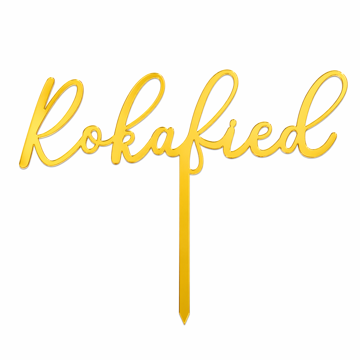 Rokafied Acrylic Cake Topper