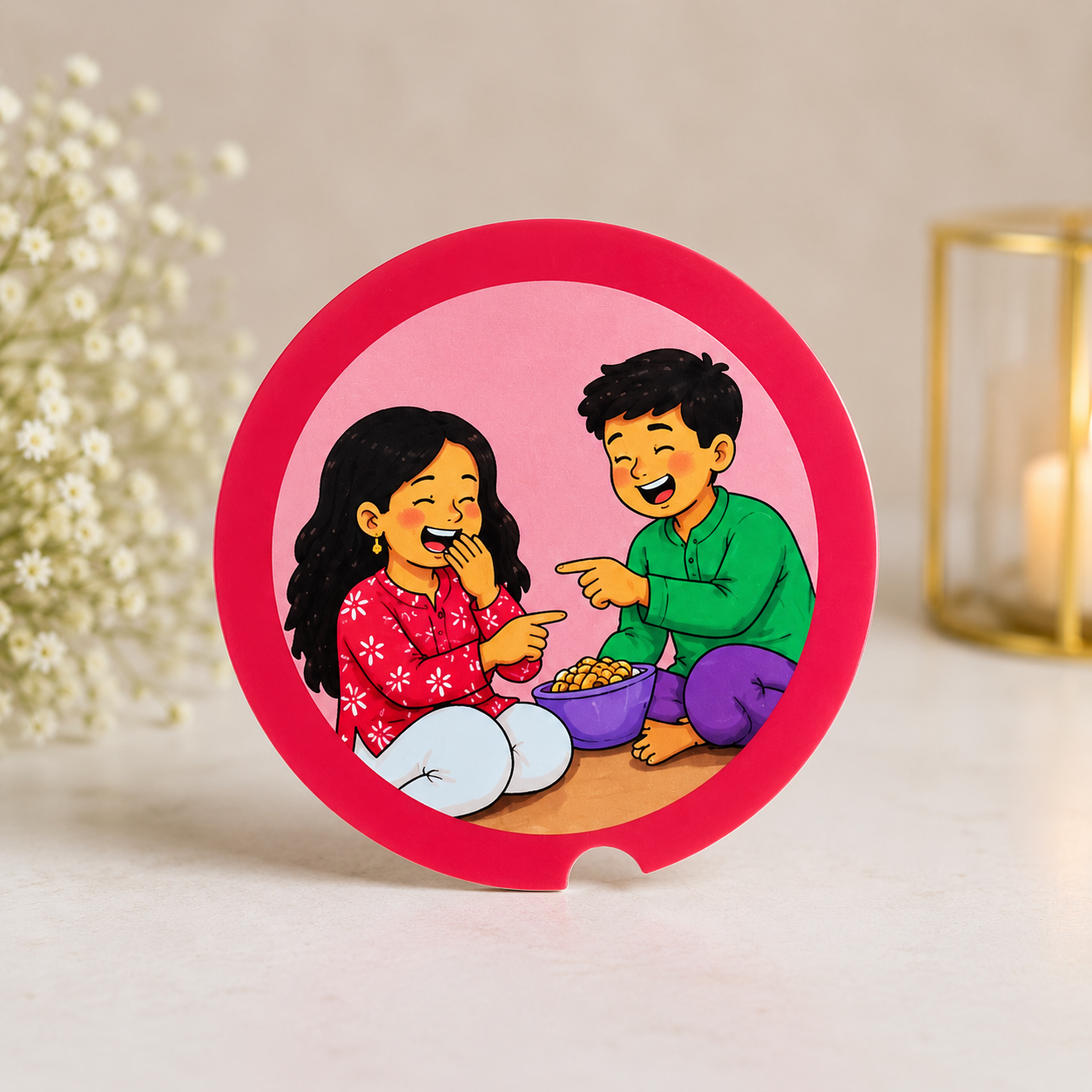 Sibling Gossip Session Rakhi Coin Card PACK OF 10