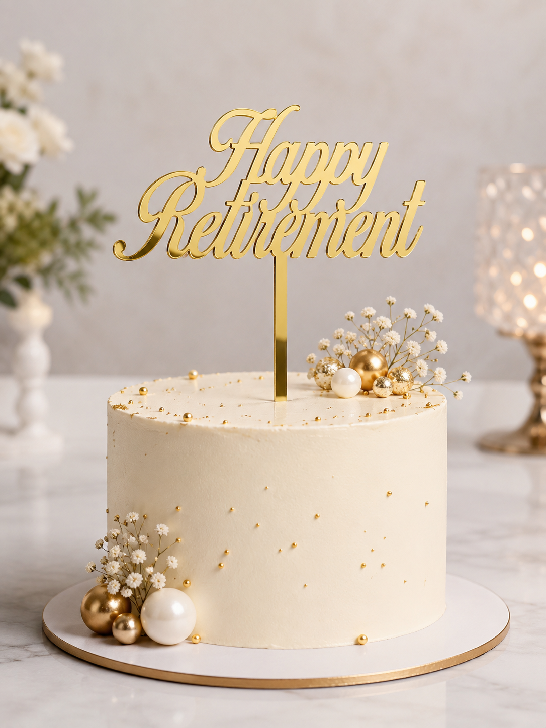 Happy Retirement Acrylic Topper