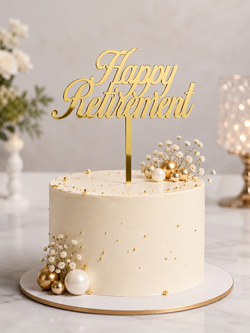 Happy Retirement Acrylic Topper