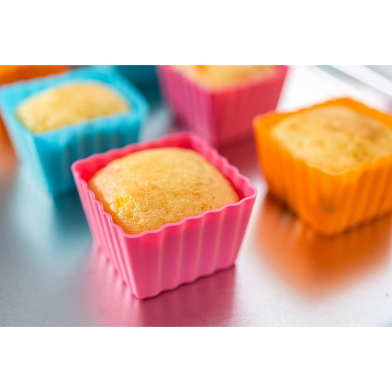 Silicone Square Muffin Mould 1 Pc (Random Colour)