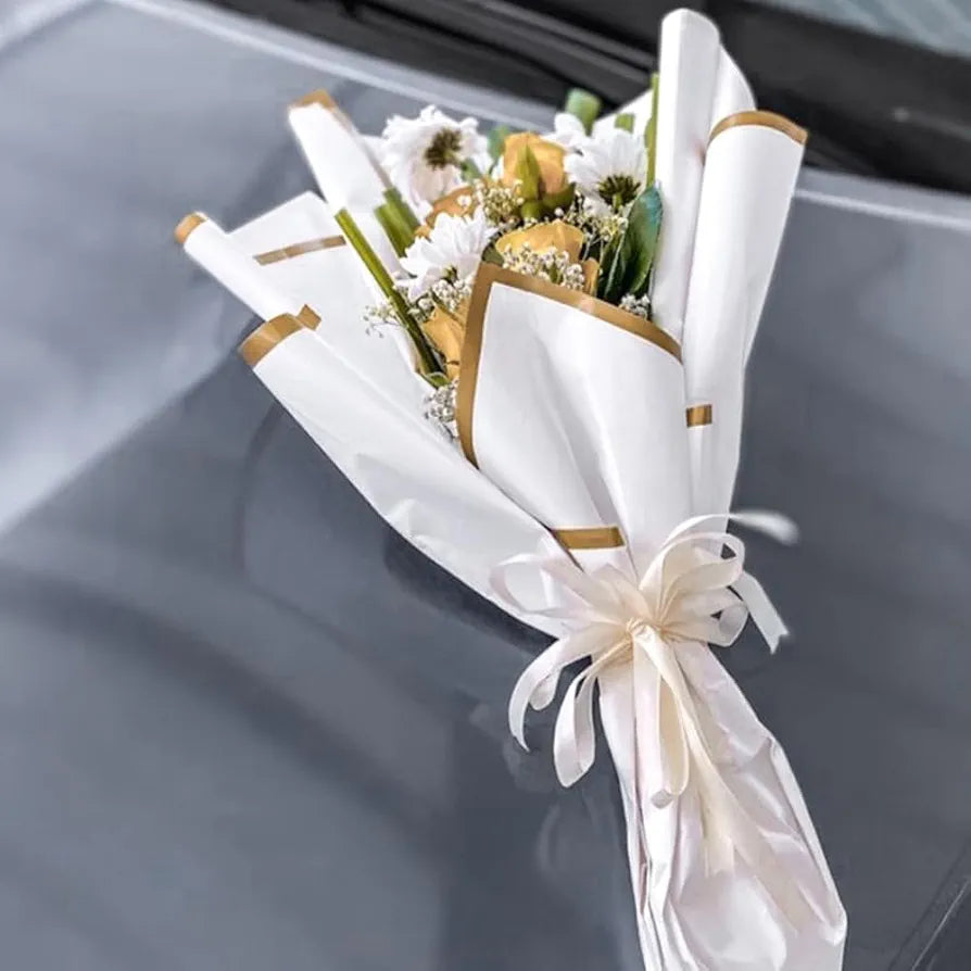 Flower Wrapping White Paper Pack Of 5 Size - 22x21.5 inch