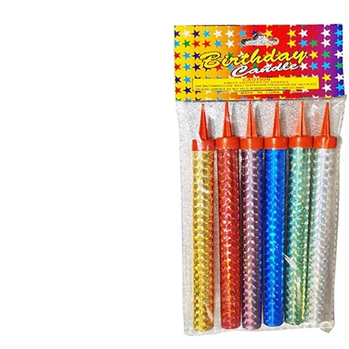 China sparkle candles pack of -6 size 15 cm