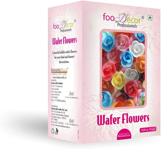 Food decor wafer flower