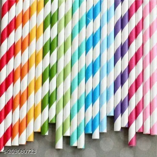 Random straw design pack of 50( 6MM -8 inch)