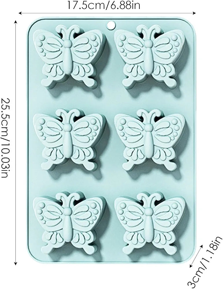 6 Cavity Butterfly Shape Silicon Mould