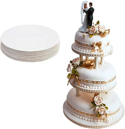 14 inch White Round Mdf Base Board Pack of 25