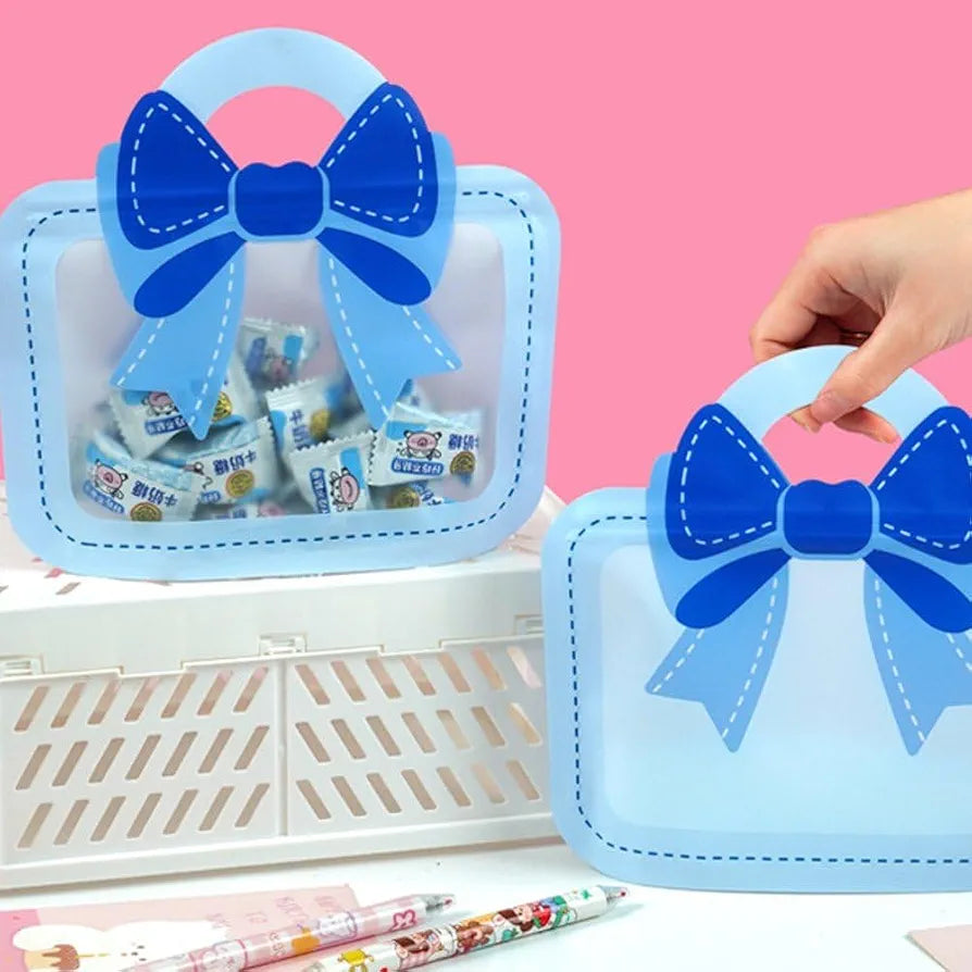 Bow Blue Gift Pouch