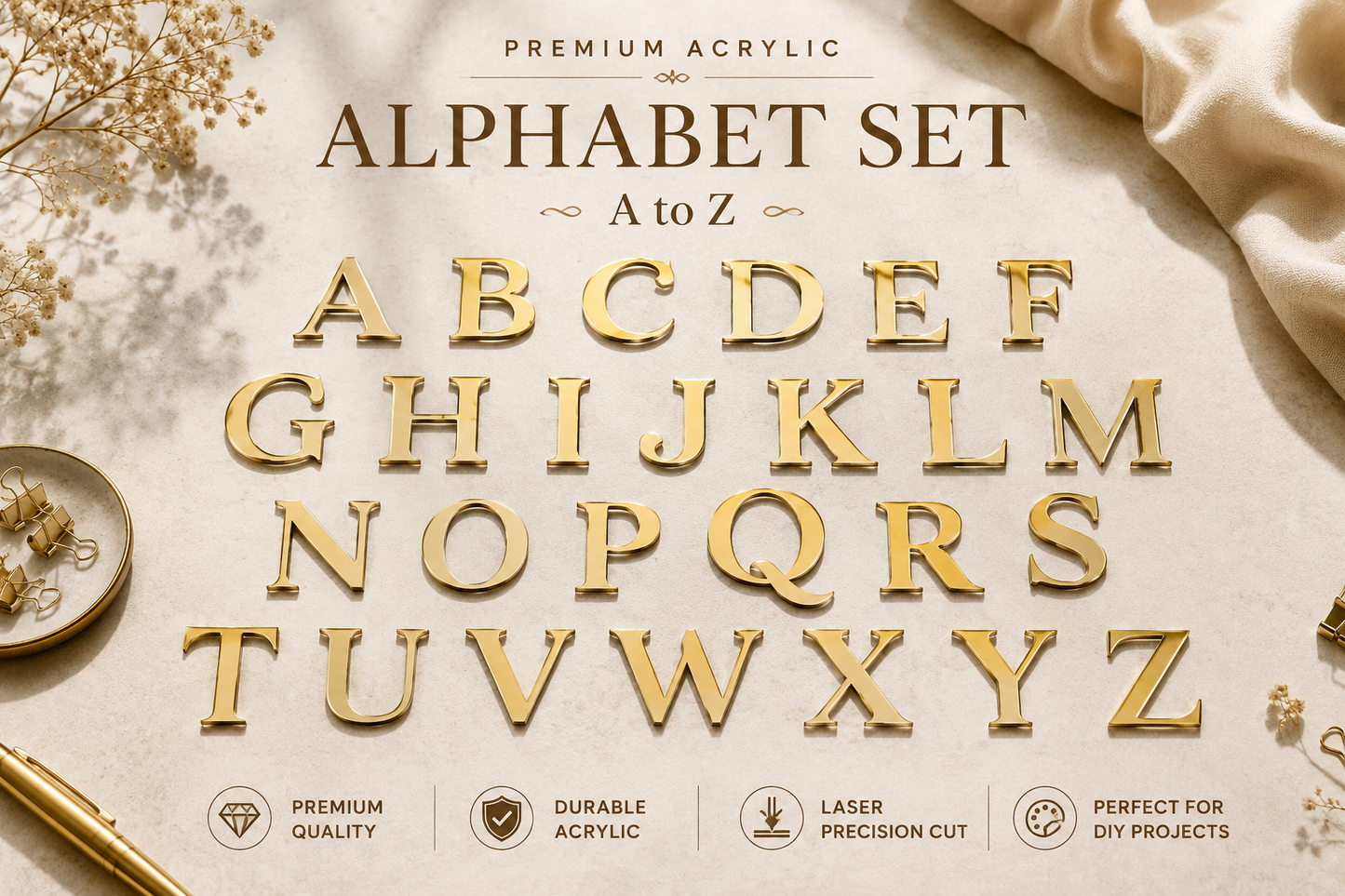 Acrylic Alphabet Set A to Z