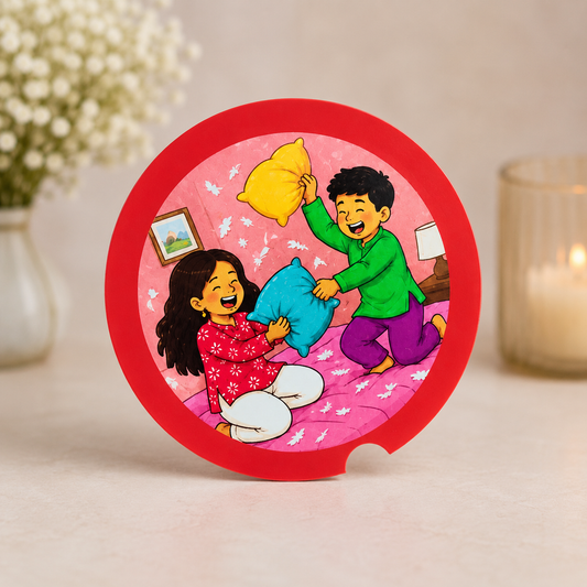 Sibling Pillow War Rakhi Coin Card PACK OF 10