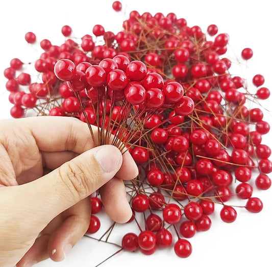100 Pcs Glossy Red Cherry