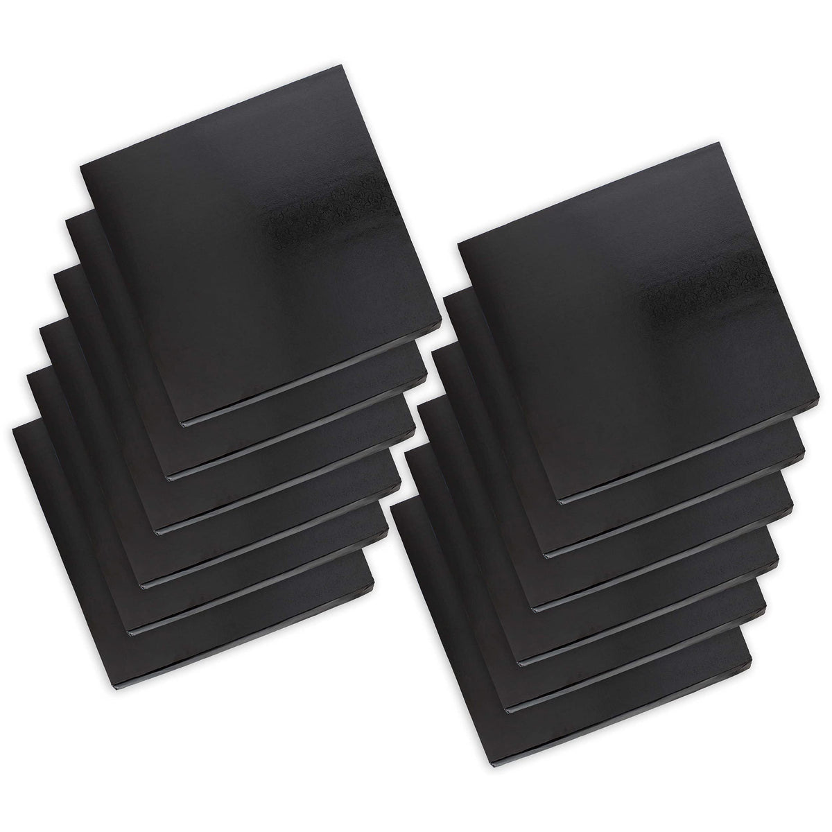 12 inch Black Square Mdf Base Board pack of 25