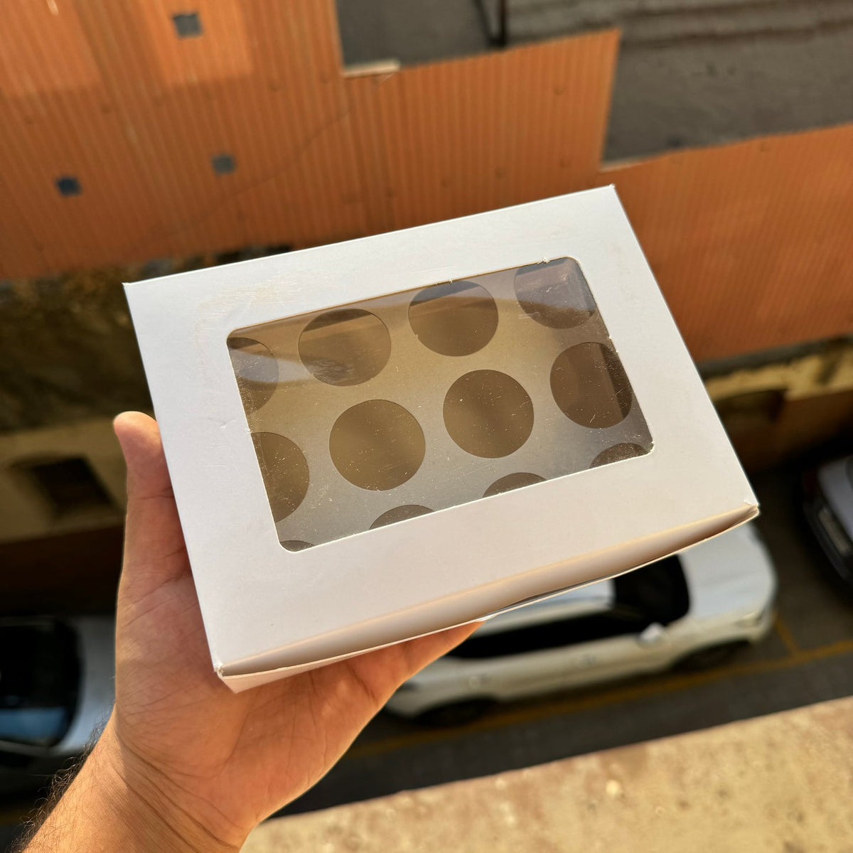 12 Cavity Window Cupcake Box Size 12x12x4 Inch