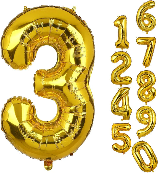 3 Number Foil Balloon size-16inch