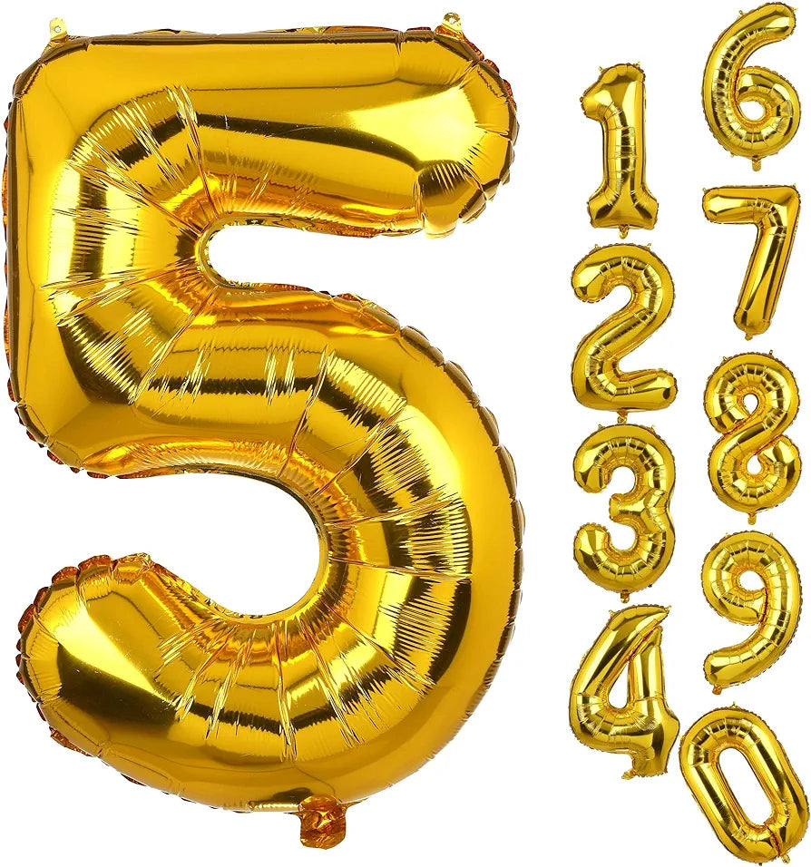 5 Number Foil Balloon size-16inch