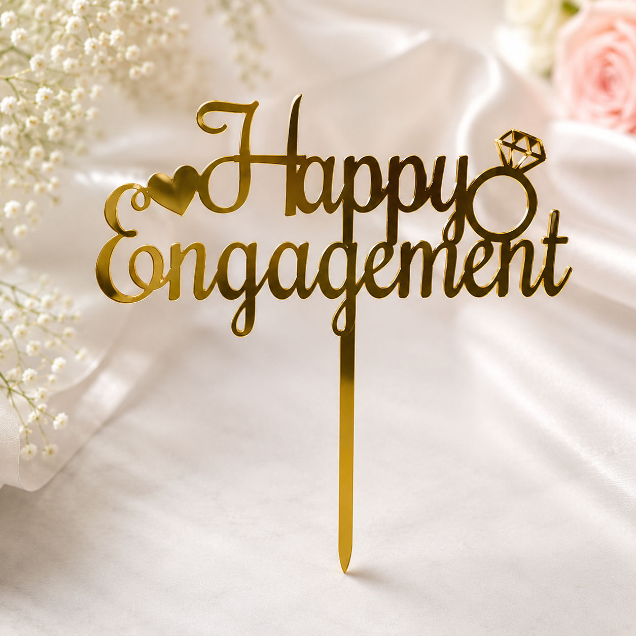 Happy Engagement Acrylic Topper RT00552