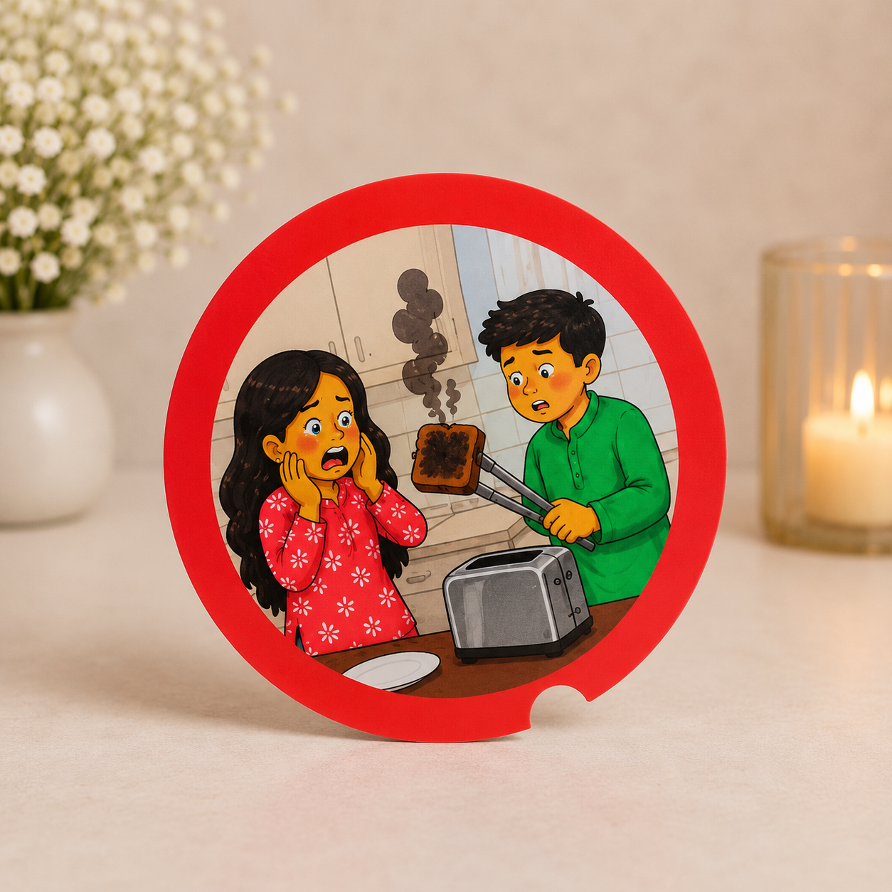 Sibling Kitchen Disaster Rakhi Coin Card PACK OF 10