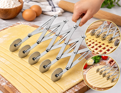 Adjustable 5-Wheel Flair Stainless Steel Pastry Cutter