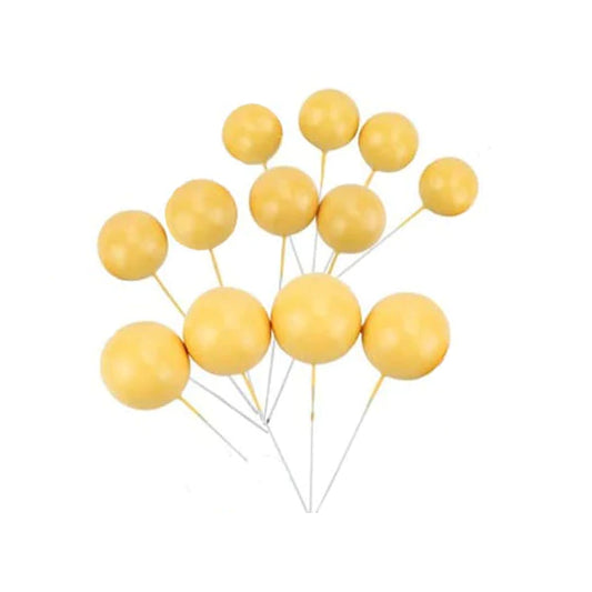 Mix Size Faux Balls Pastel Yellow colour pack of 20