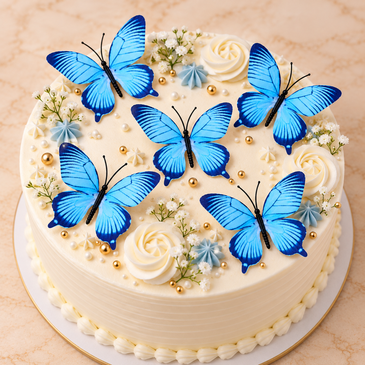 Blue Butterfly Set of 5