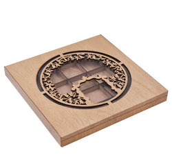 Wood hamper box size-8*8*1 inch