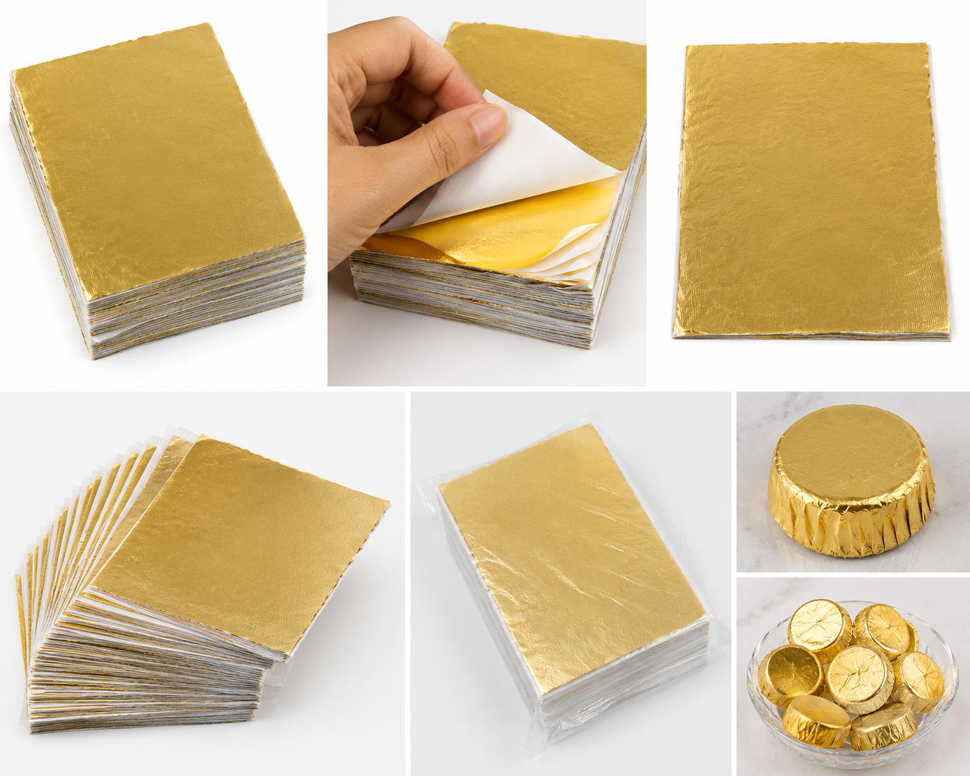 Plain Gold Chocolate Wrappers Size - 10x7 inch (Approx 300)