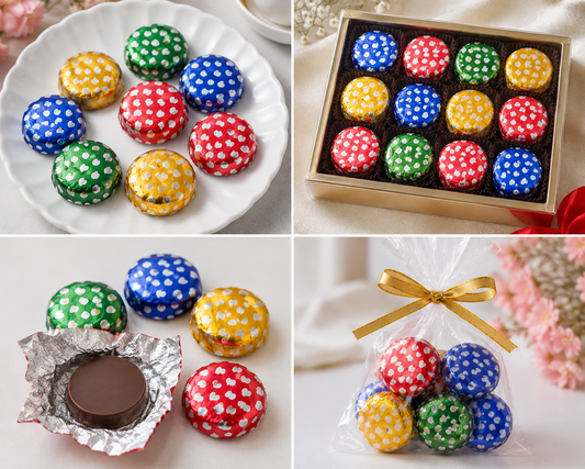 Heart Print Chocolate Wrappers Approx 200 Size - 3.5x3.5 inch (Random Colour)