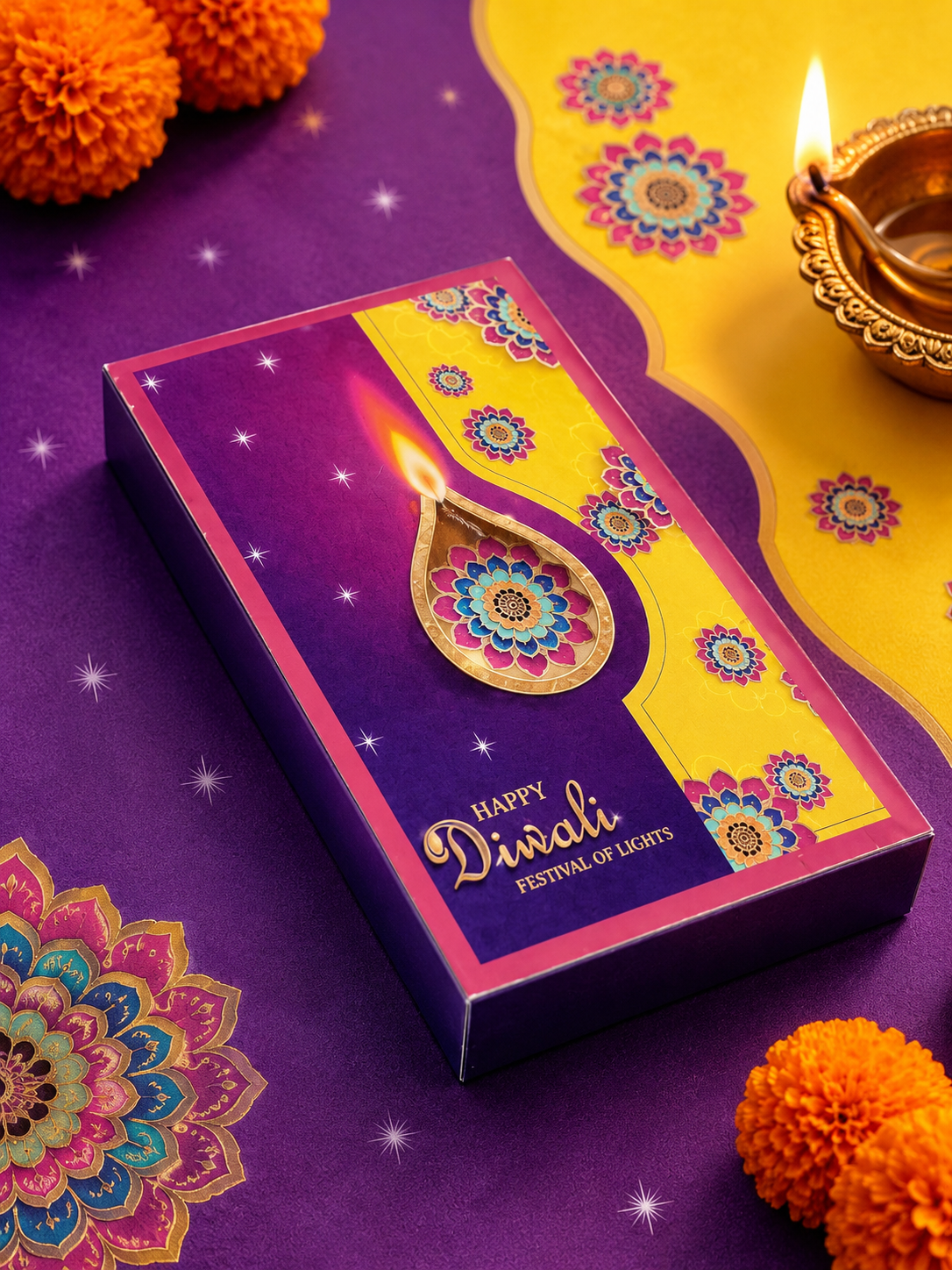 Diwali Bar Box Size - 6x3x1 inch pack of 10