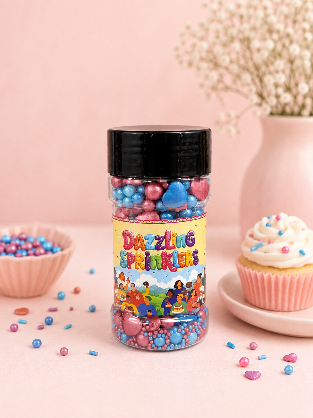 Pankraft Pink & Blue Mix Sprinkles Dazzling Sprinkler 100gm