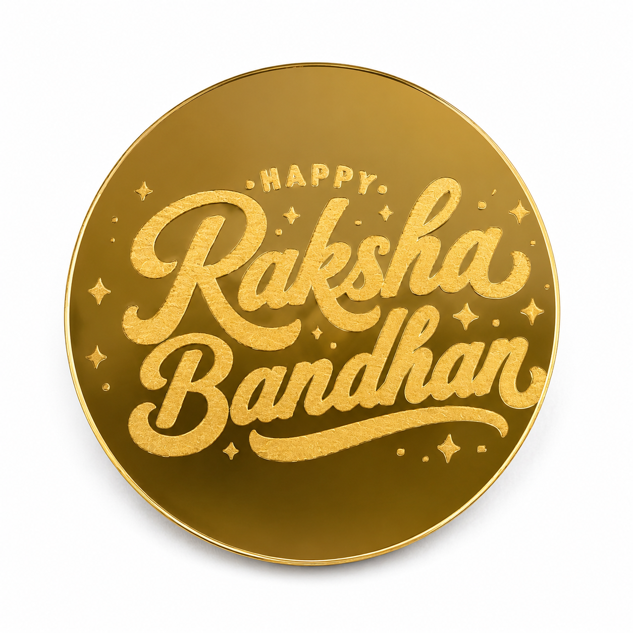 Acrylic Happy Raksha Bandhan Coin pack of 10